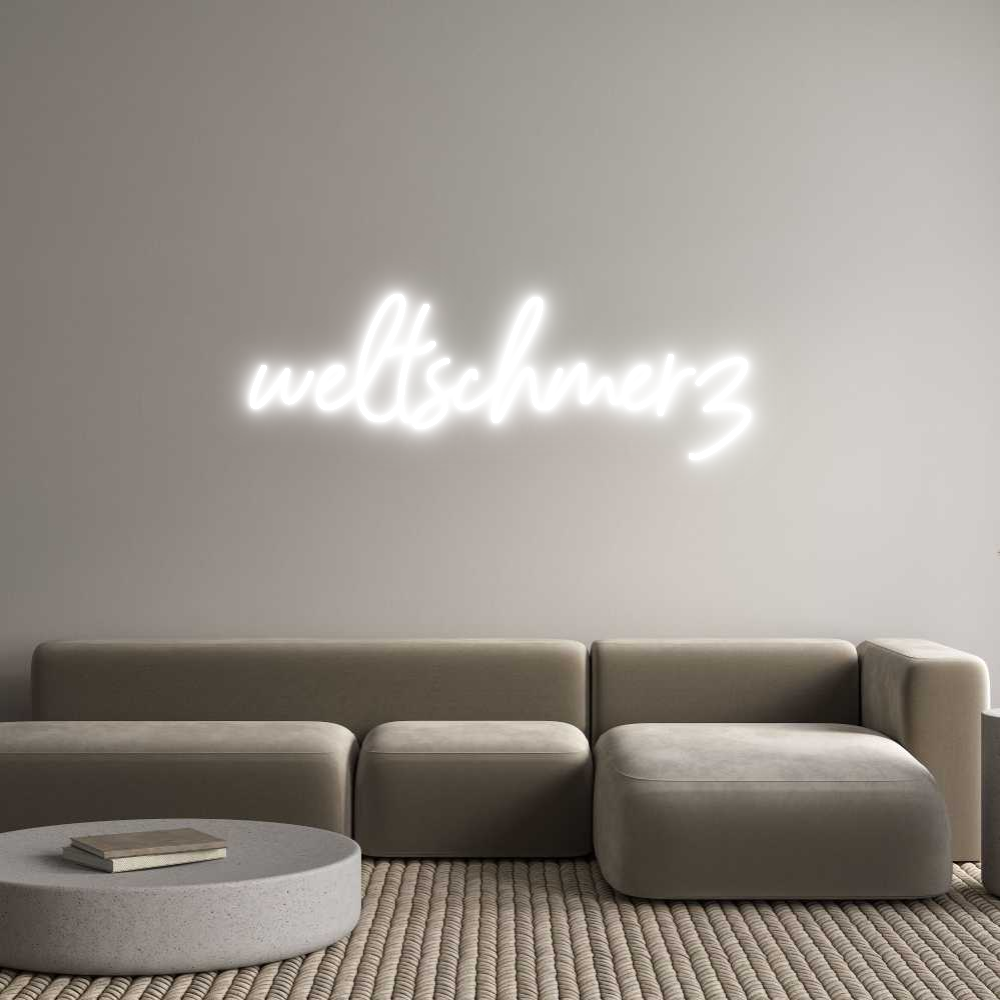 Konfigurator - Neon LED Clip - Personalisierter Indoor Schriftzug weltschmerz