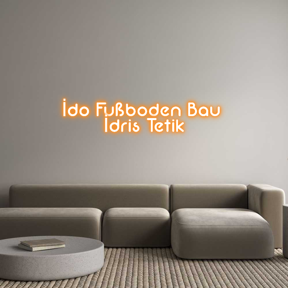 Konfigurator - Neon LED Flex - Personalisierter Indoor Schriftzug İdo Fußboden ...
