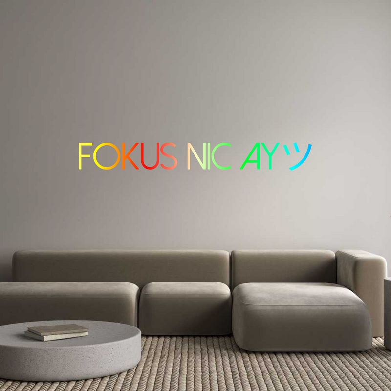 Konfigurator - Neon LED Flex - Personalisierter Indoor Schriftzug Fokus Nic ayツ