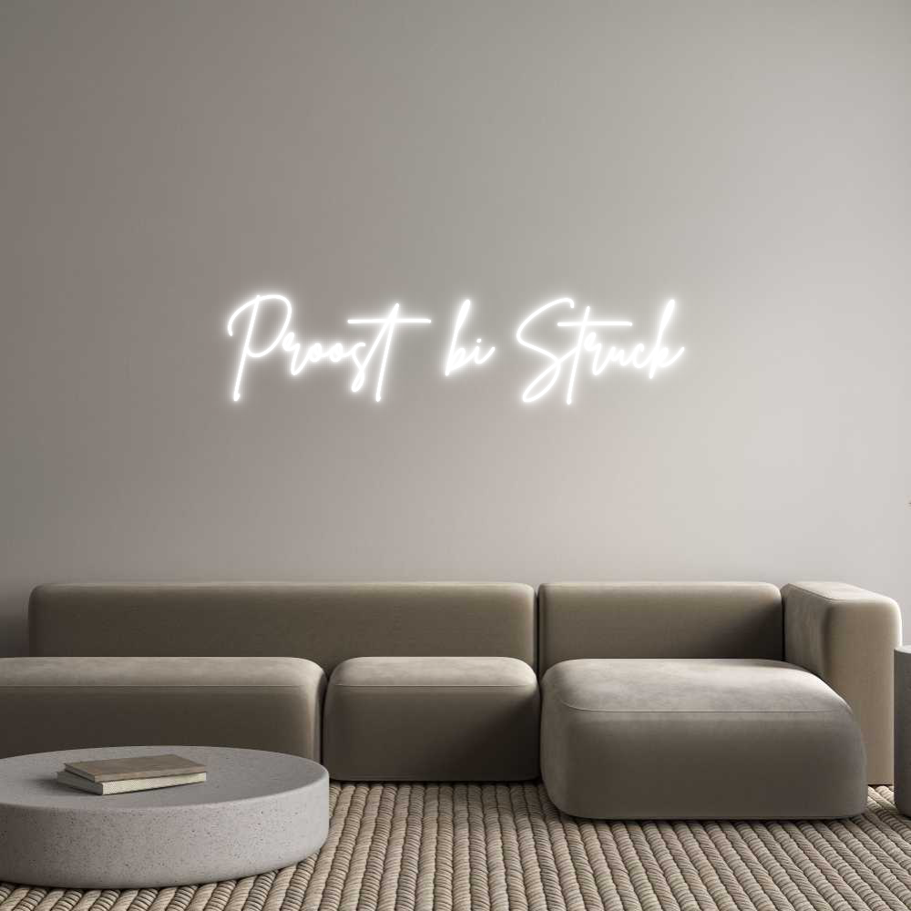 Konfigurator - Neon LED Clip - Personalisierter Indoor Schriftzug Proost bi Str...