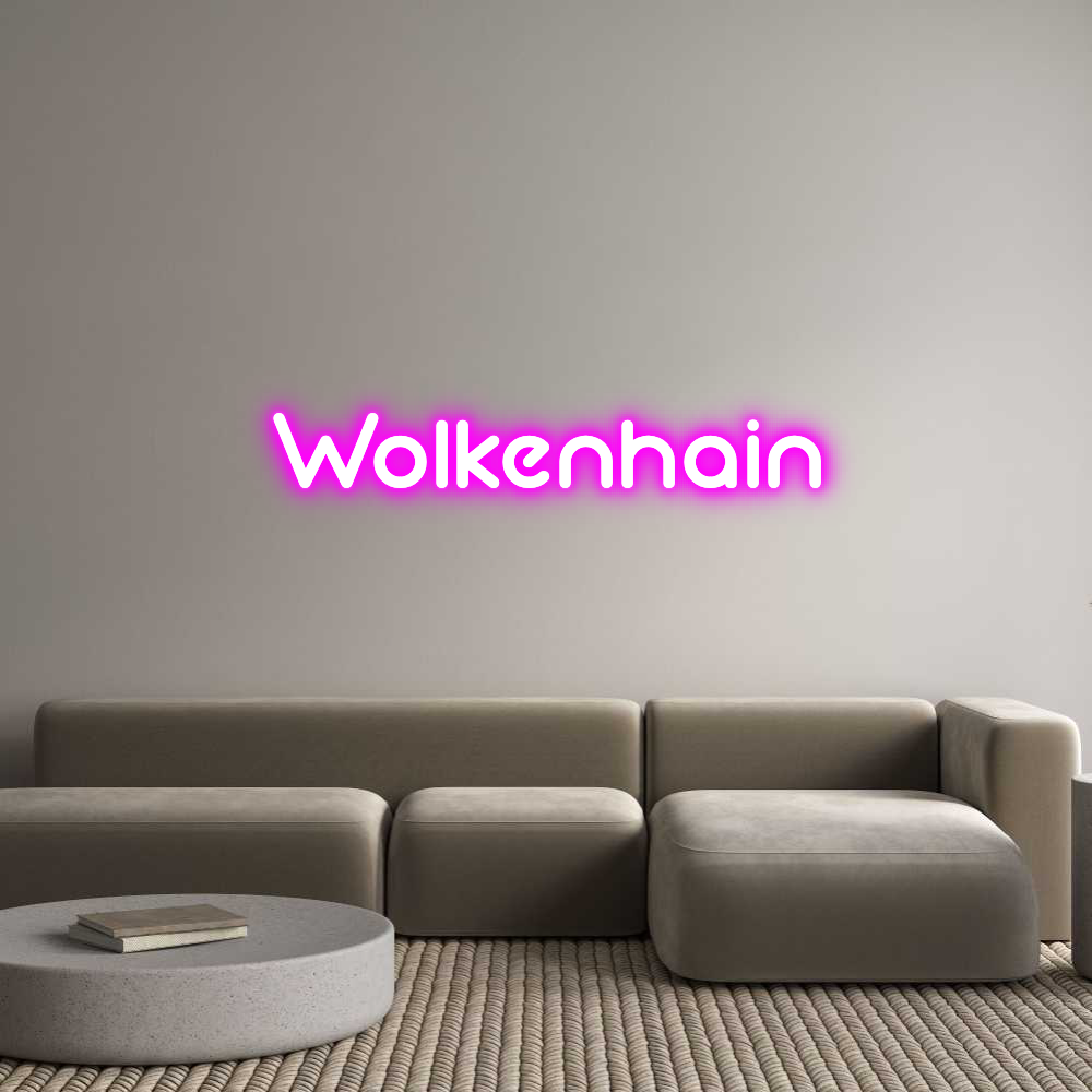 Konfigurator - Neon LED Clip - Personalisierter Indoor Schriftzug Wolkenhain