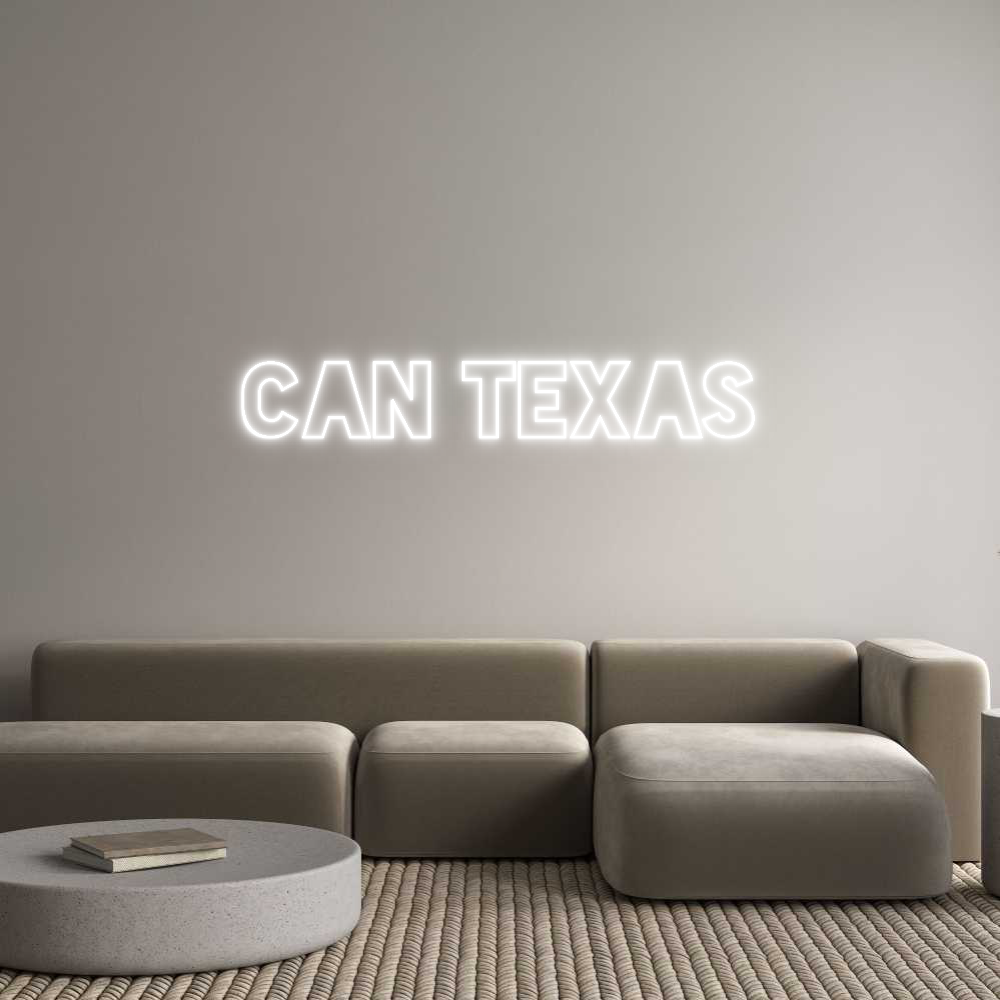 Konfigurator - Neon LED Flex - Personalisierter Indoor Schriftzug Can Texas