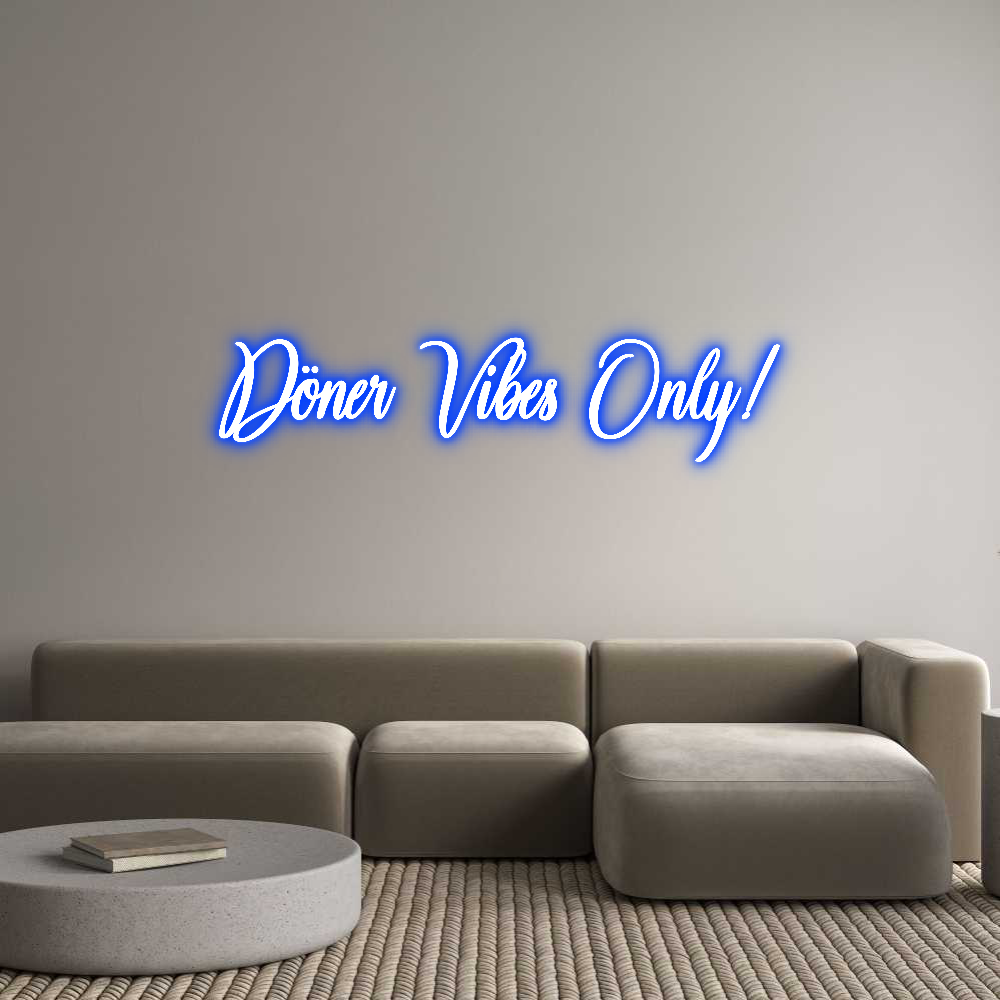 Konfigurator - Neon LED Clip - Personalisierter Indoor Schriftzug Döner Vibes O...