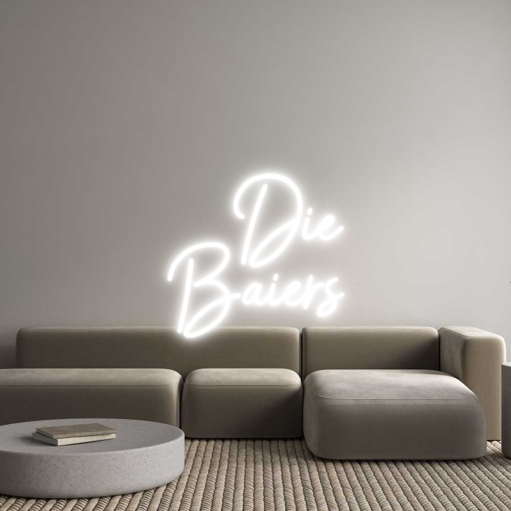 Konfigurator - Neon LED Clip - Personalisierter Indoor Schriftzug Die 
Baiers