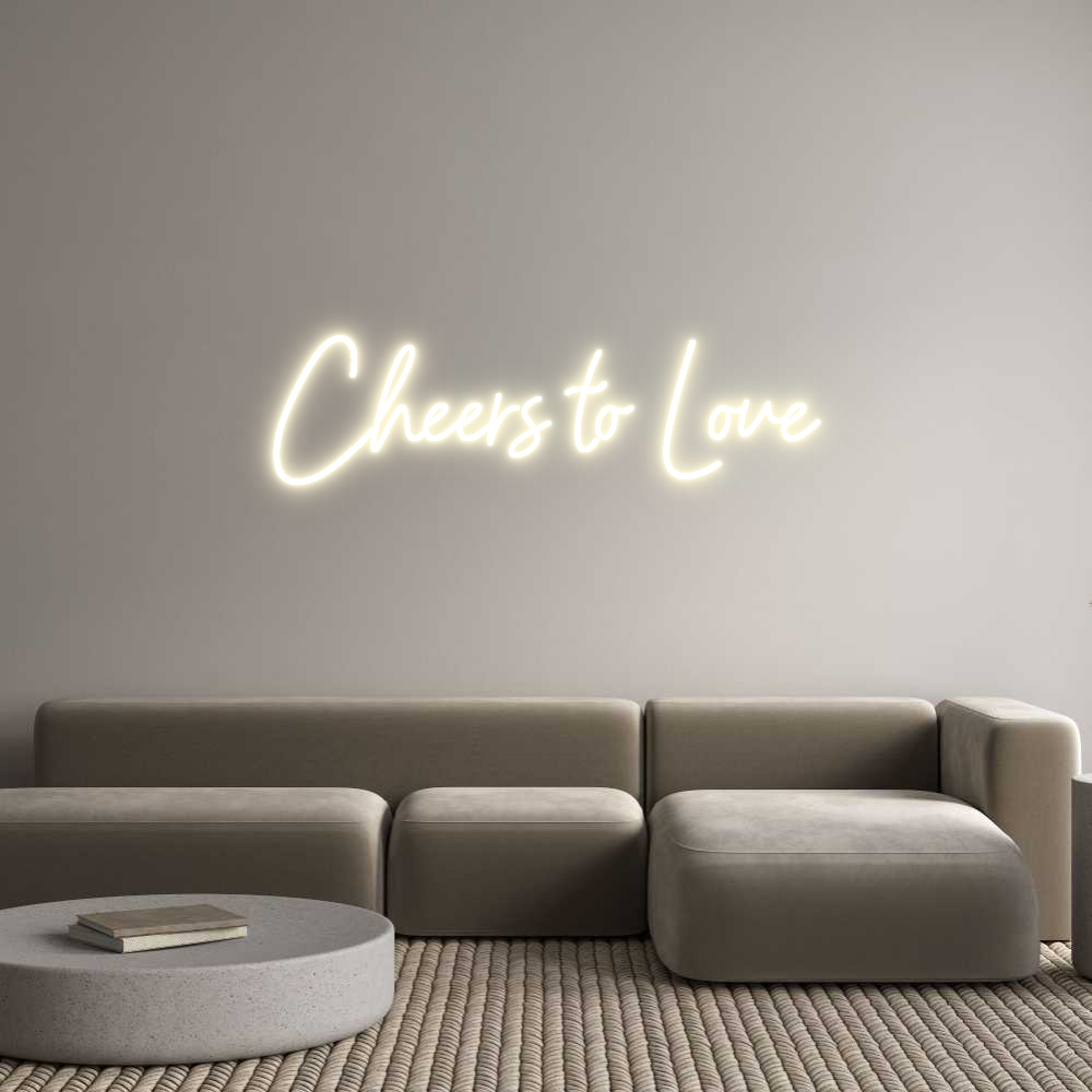 Konfigurator - Neon LED Flex - Personalisierter Indoor Schriftzug Cheers to Love