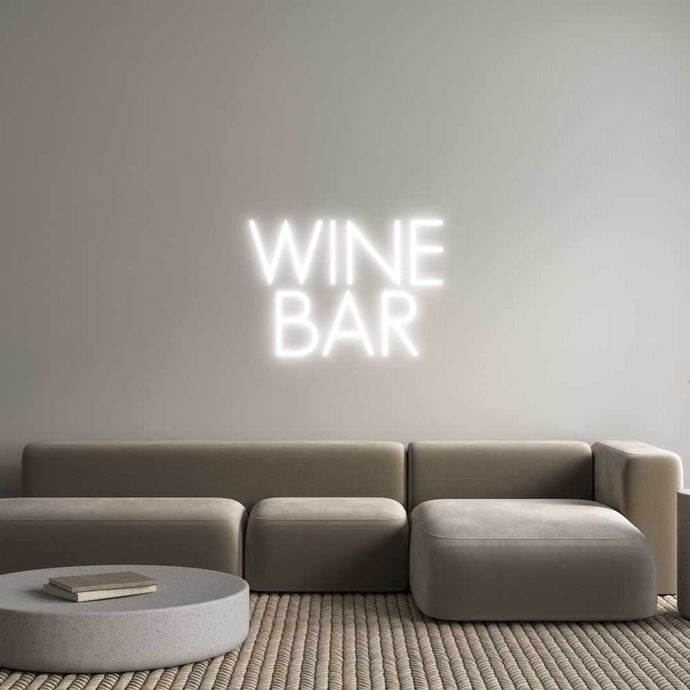Konfigurator - Neon LED Clip - Personalisierter Indoor Schriftzug WINE
BAR