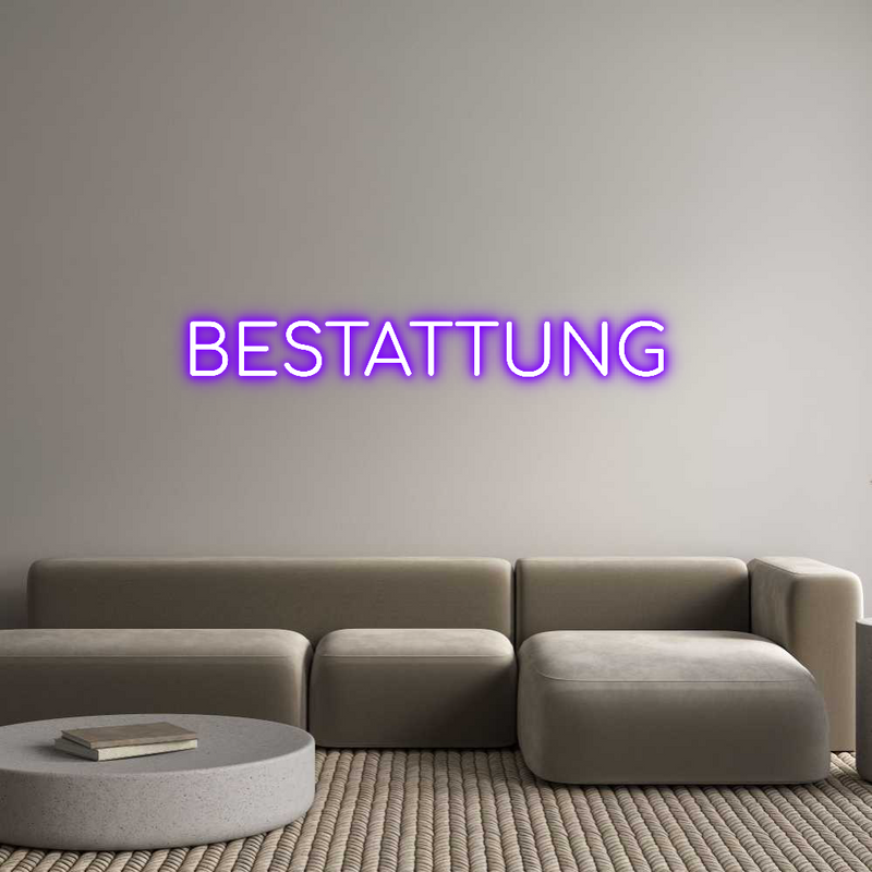 Konfigurator - Neon LED Flex - Personalisierter Indoor Schriftzug BESTATTUNG