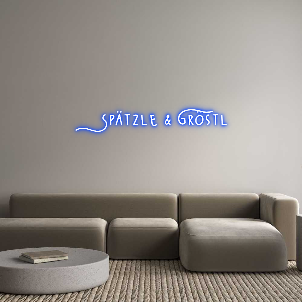 Konfigurator - Neon LED Clip - Personalisierter Indoor Schriftzug Spätzle & Grö...
