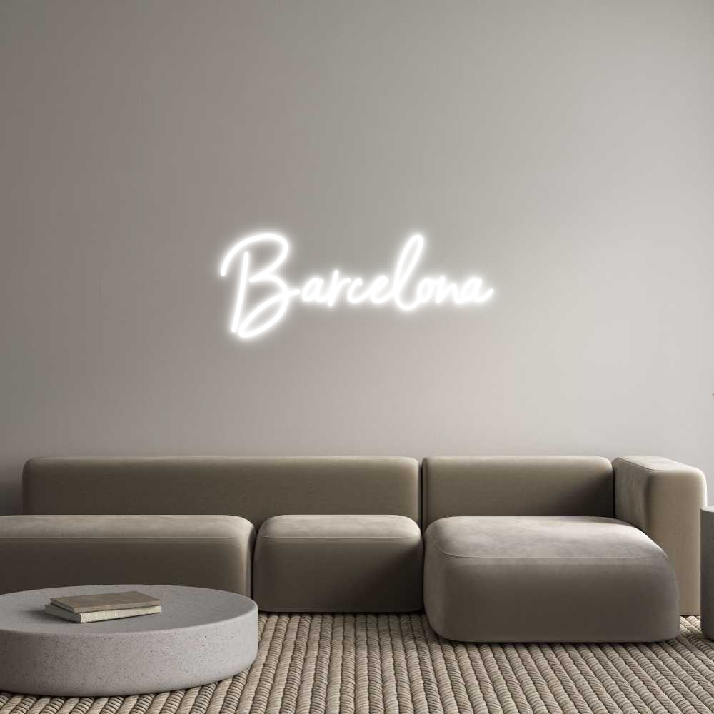 Konfigurator - Neon LED Flex - Personalisierter Indoor Schriftzug Barcelona