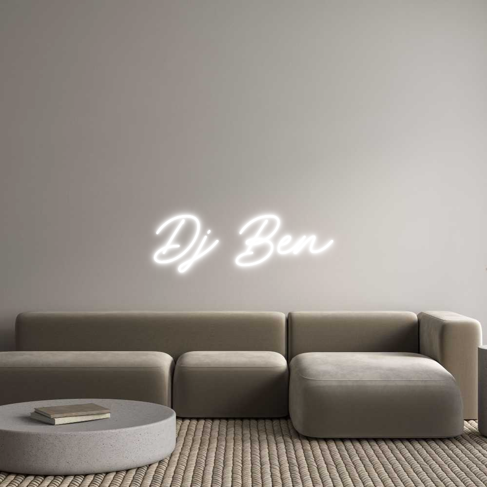 Konfigurator - Neon LED Liquid Acryl - Personalisierter Indoor & Outdoor Schriftzug Dj Ben