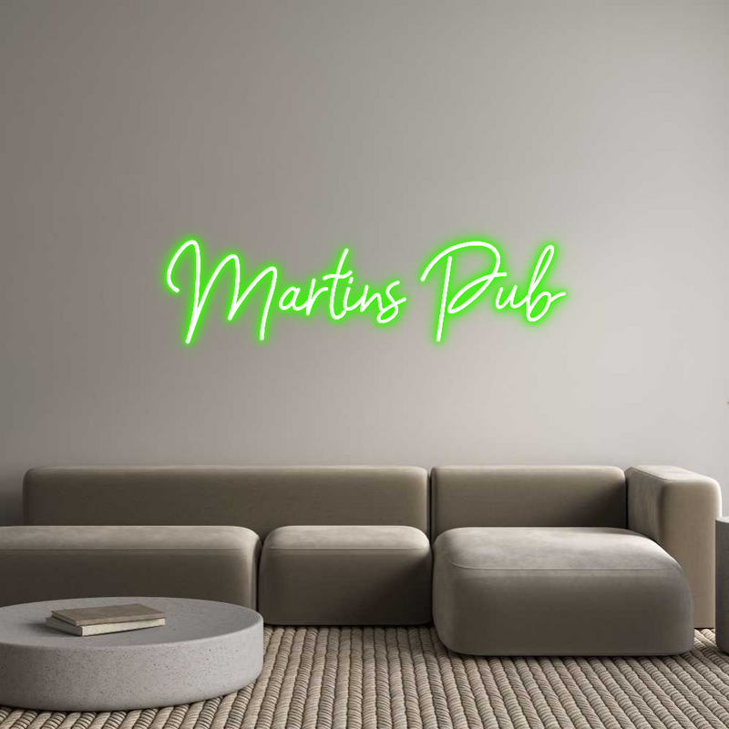 Konfigurator - Neon LED Clip - Personalisierter Indoor Schriftzug Martins Pub