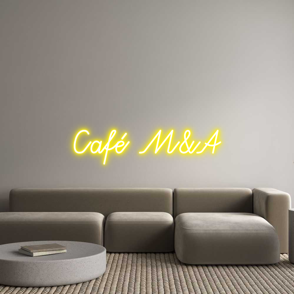 Konfigurator - Neon LED Clip - Personalisierter Indoor Schriftzug Café M&A