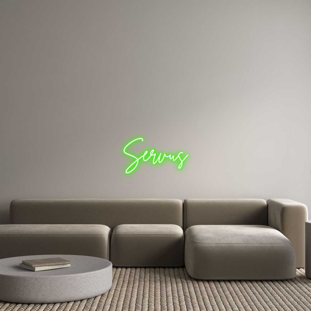 Konfigurator - Neon LED Clip - Personalisierter Indoor Schriftzug  Servus