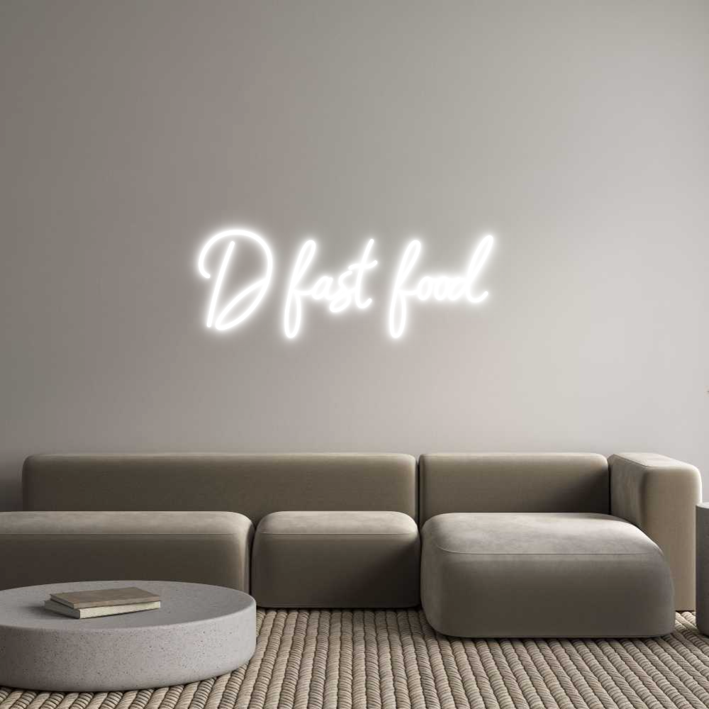 Konfigurator - Neon LED Flex - Personalisierter Indoor Schriftzug D fast food