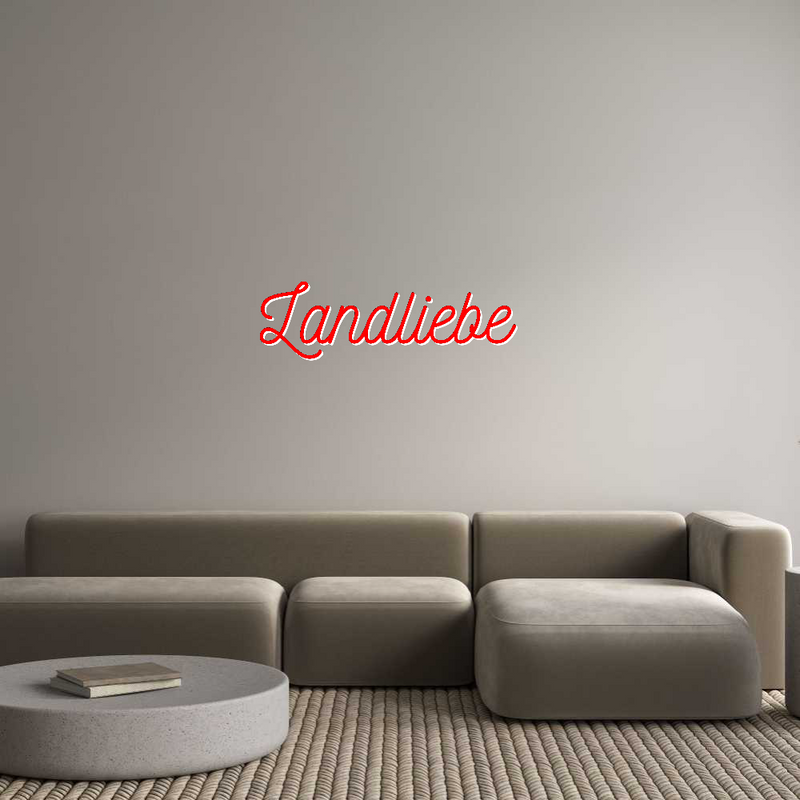 Konfigurator - Personalisierte Leuchtreklame & Leuchtbuchstaben Landliebe