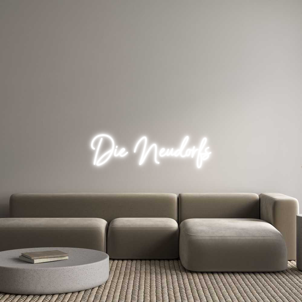 Konfigurator - Neon LED Clip - Personalisierter Indoor Schriftzug Die Neudorfs
