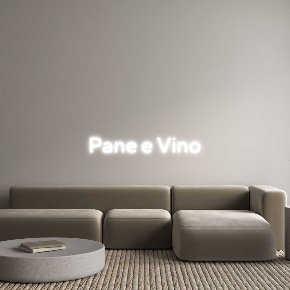 Konfigurator - Neon LED Clip - Personalisierter Indoor Schriftzug Pane e Vino