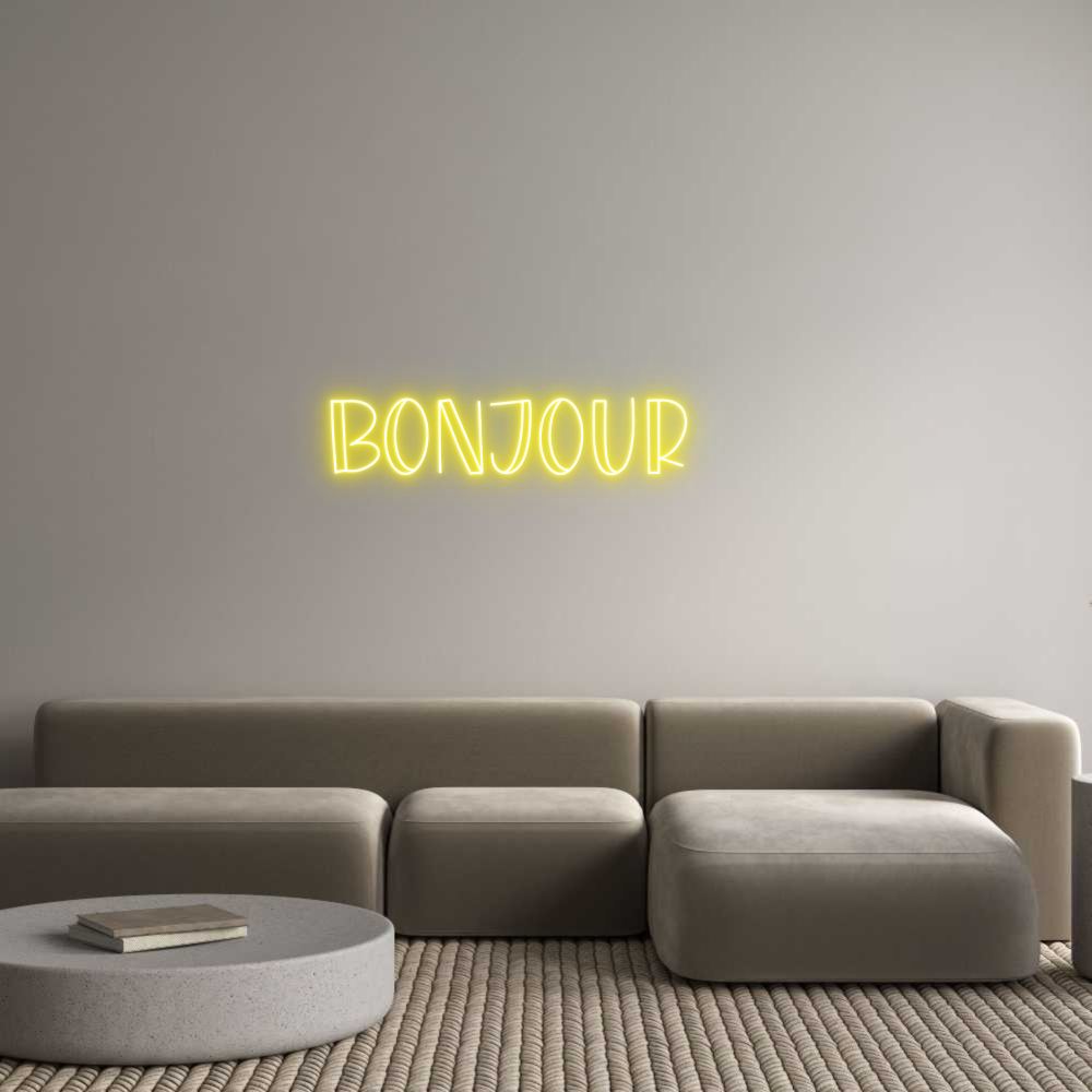 Konfigurator - Neon LED Flex - Personalisierter Indoor Schriftzug Bonjour