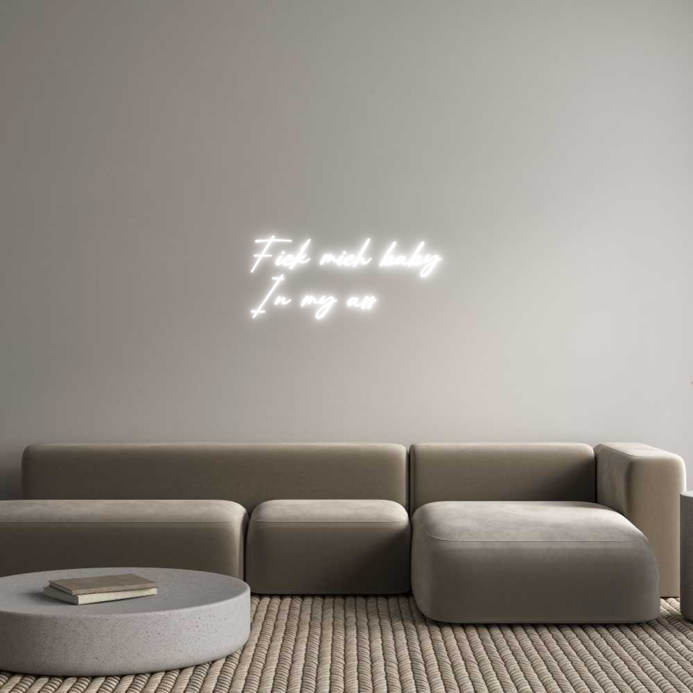 Konfigurator - Neon LED Clip - Personalisierter Indoor Schriftzug Fick mich bab...
