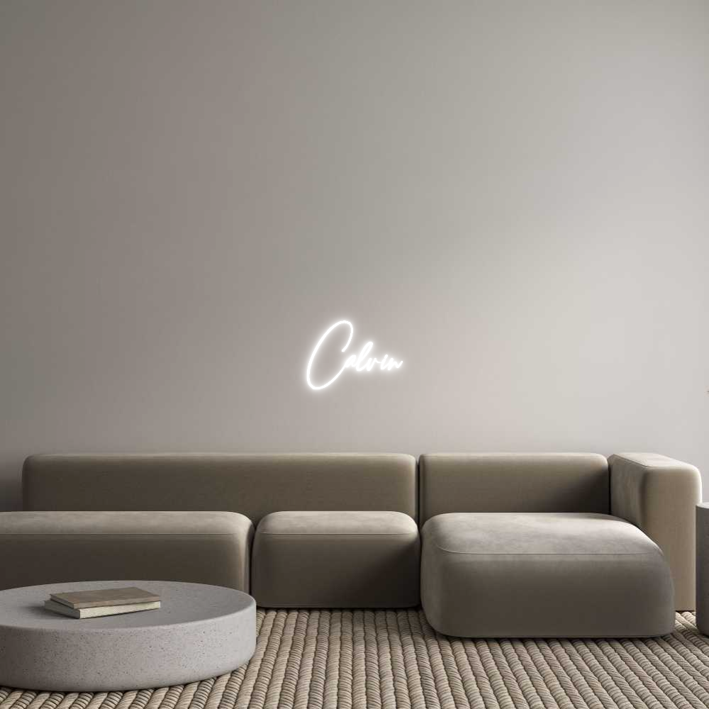 Konfigurator - Neon LED Clip - Personalisierter Indoor Schriftzug Calvin