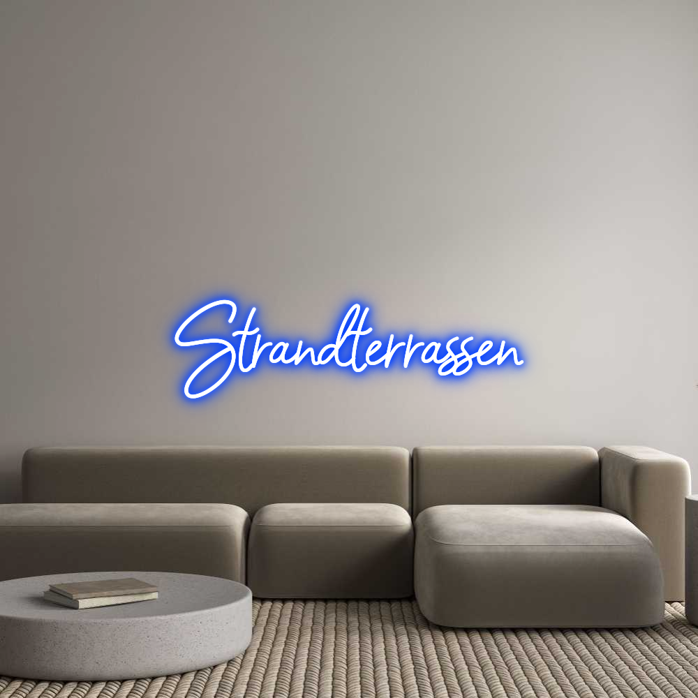 Konfigurator - Neon LED Liquid Acryl - Personalisierter Indoor & Outdoor Schriftzug Strandterrass...