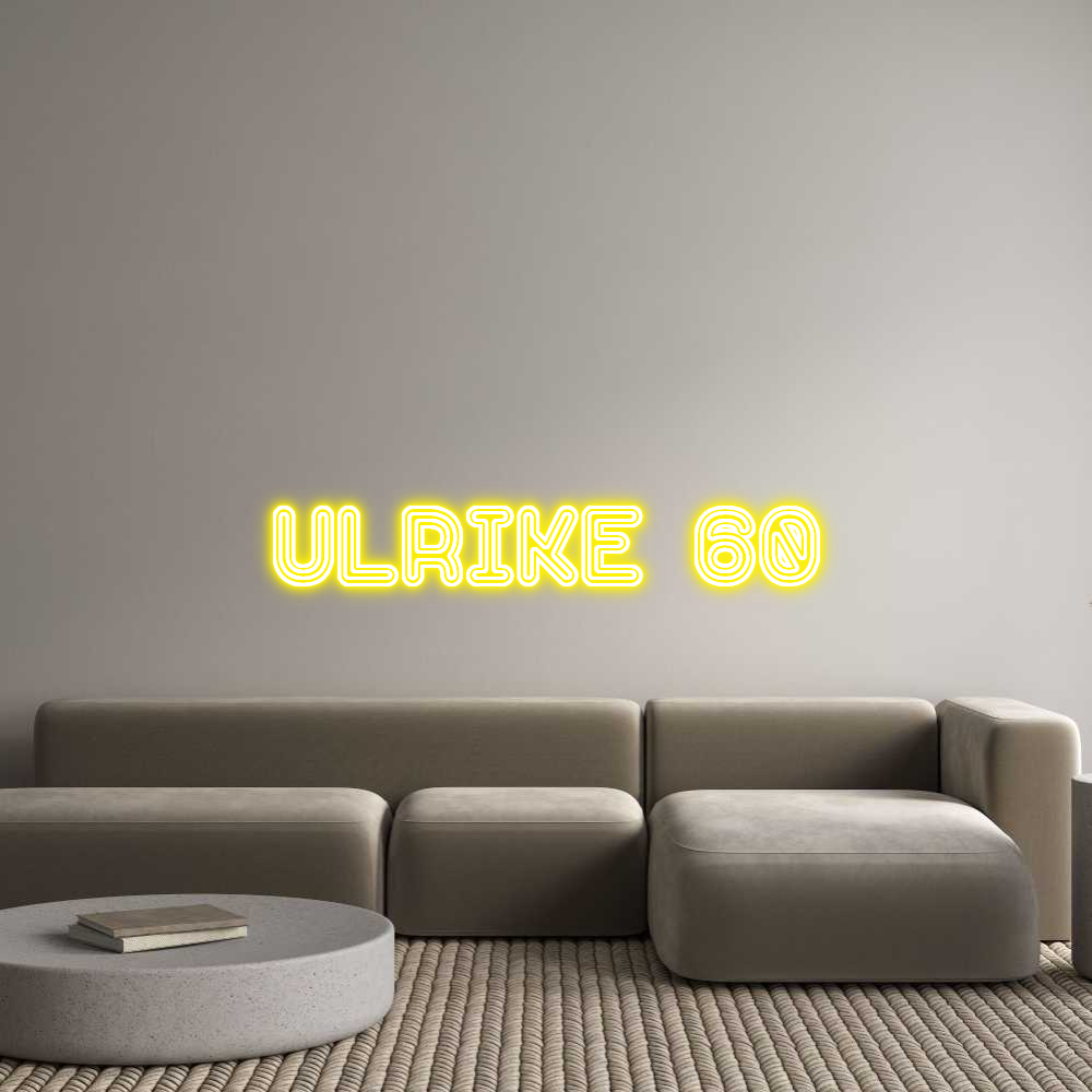 Konfigurator - Neon LED Clip - Personalisierter Indoor Schriftzug Ulrike  60