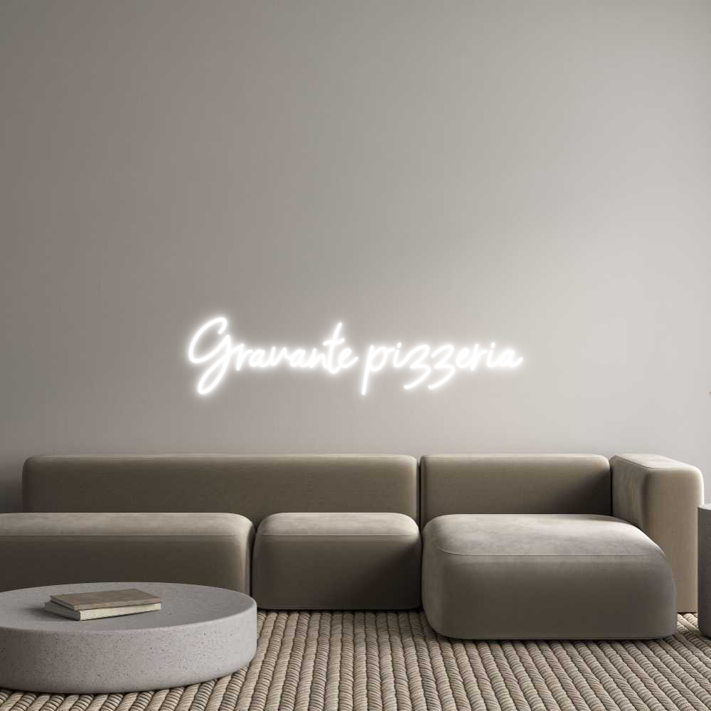 Konfigurator - Neon LED Clip - Personalisierter Indoor Schriftzug Gravante pizz...