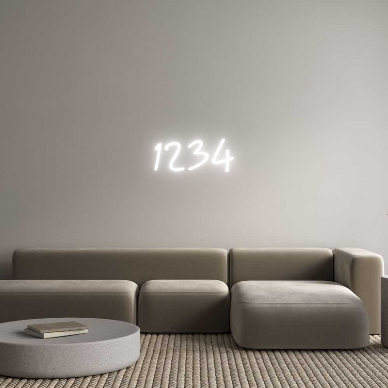 Konfigurator - Neon LED Flex - Personalisierter Indoor Schriftzug 1234