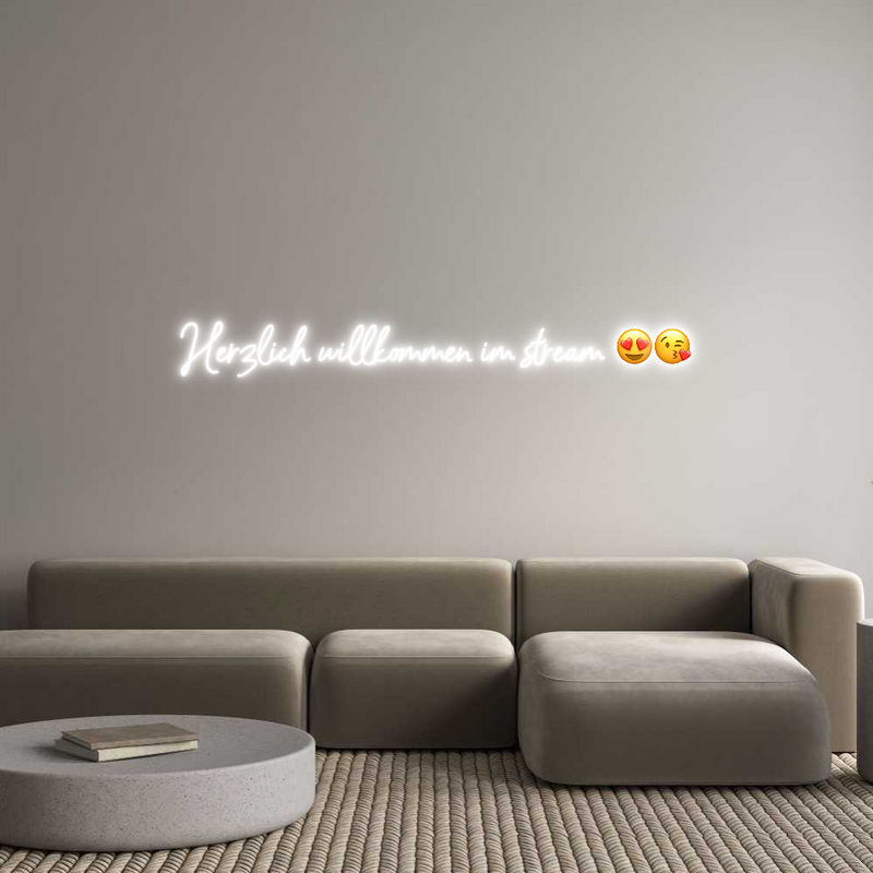 Konfigurator - Neon LED Flex - Personalisierter Indoor Schriftzug Herzlich will...
