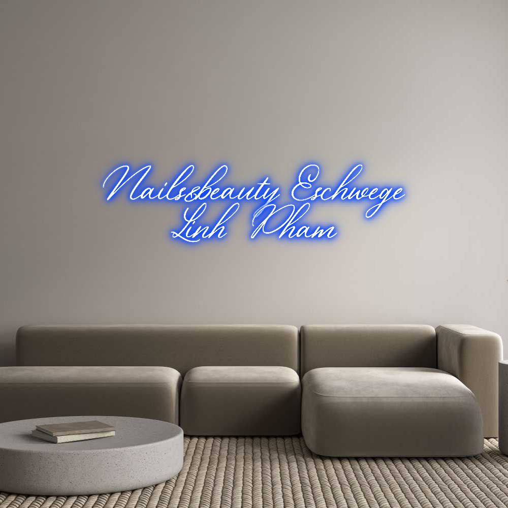 Konfigurator - Neon LED Clip - Personalisierter Indoor Schriftzug Nails&beauty ...