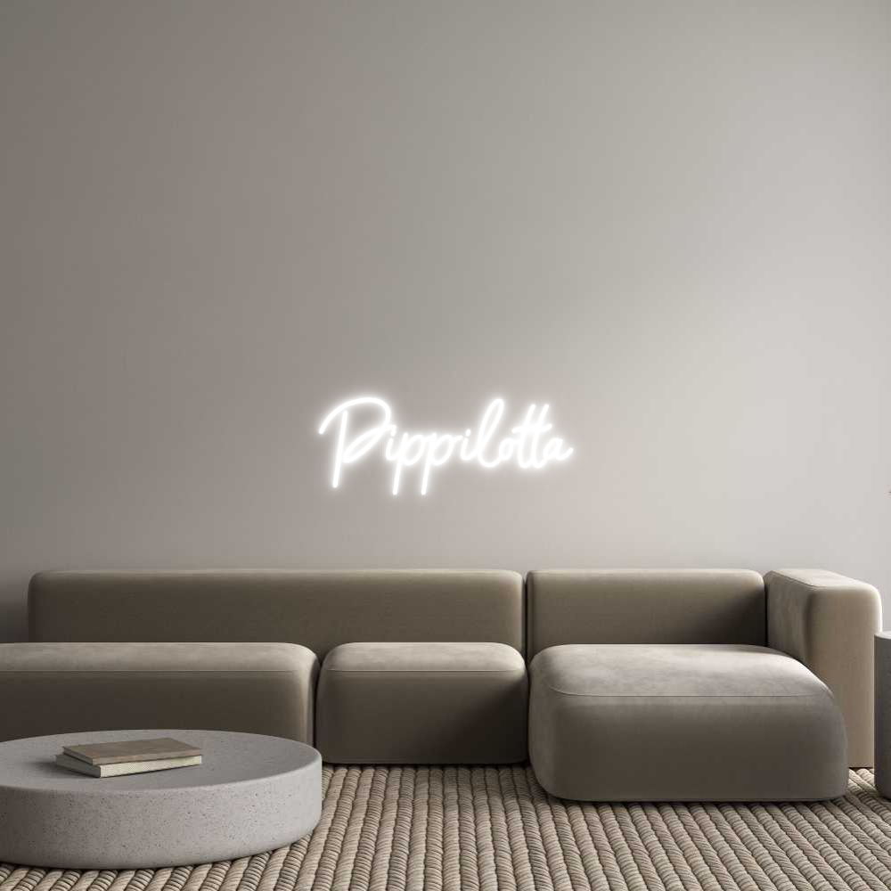 Konfigurator - Neon LED Clip - Personalisierter Indoor Schriftzug Pippilotta
