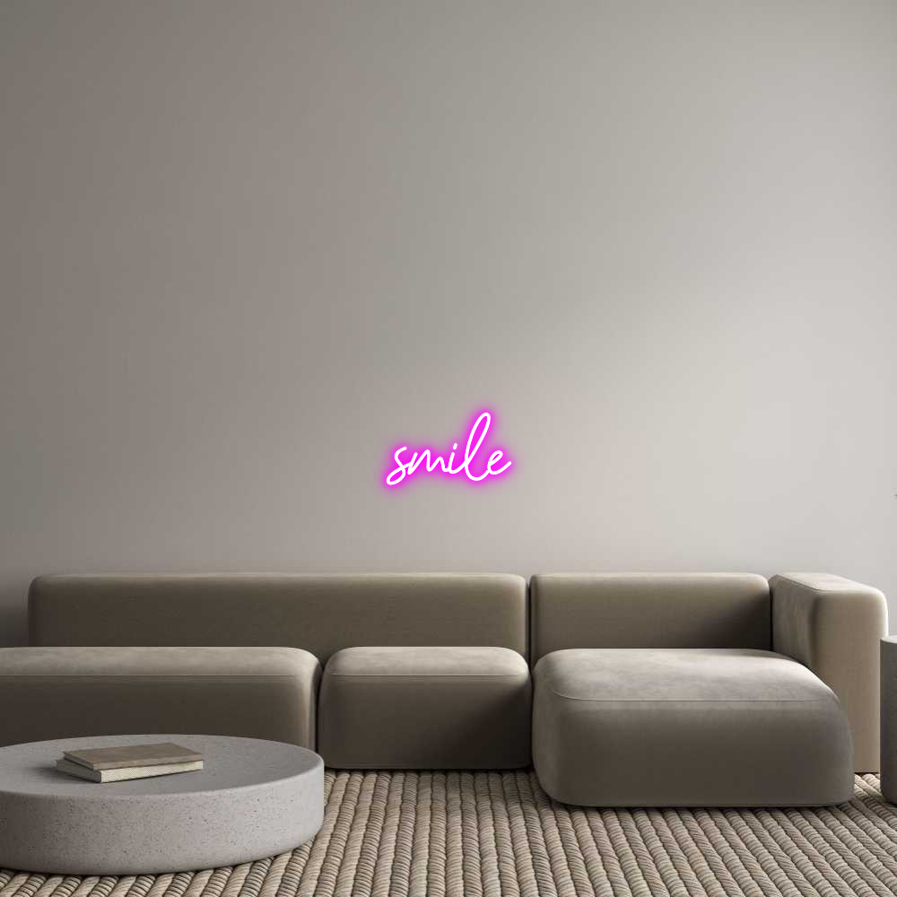 Konfigurator - Neon LED Clip - Personalisierter Indoor Schriftzug smile