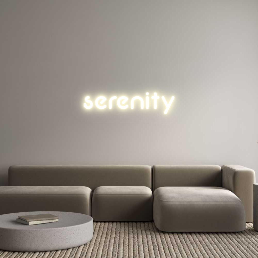 Konfigurator - Neon LED Clip - Personalisierter Indoor Schriftzug serenity