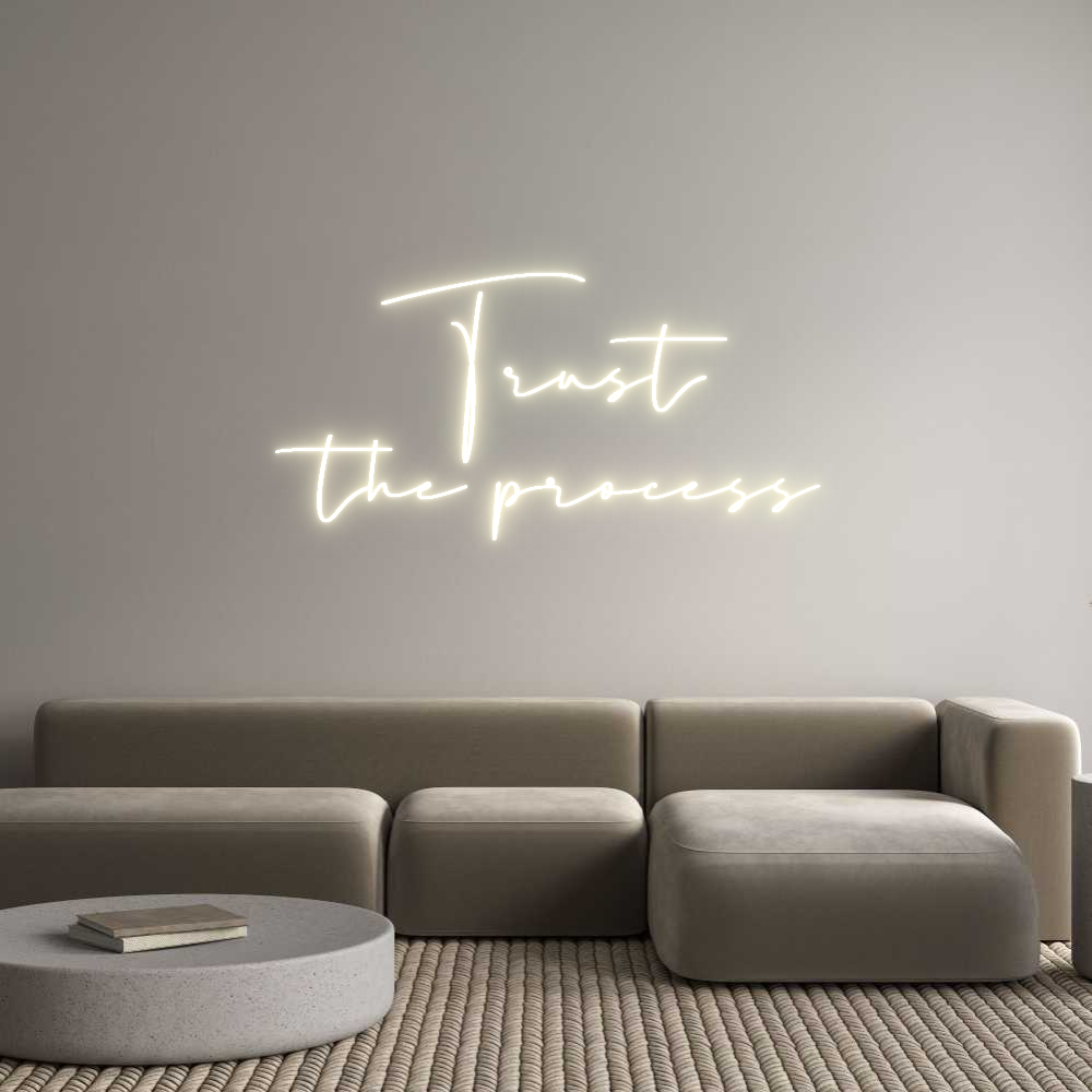 Konfigurator - Neon LED Clip - Personalisierter Indoor Schriftzug Trust 
the p...
