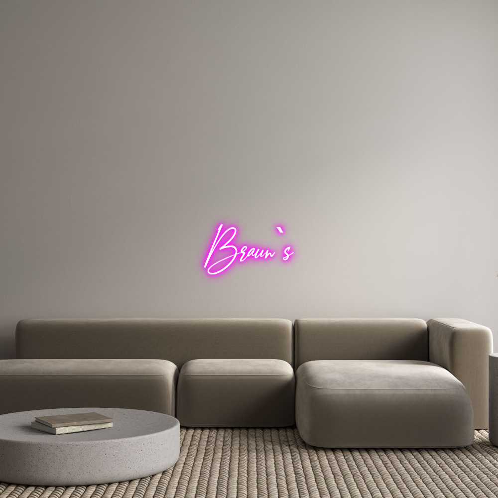 Konfigurator - Neon LED Liquid Acryl - Personalisierter Indoor & Outdoor Schriftzug Braun`s