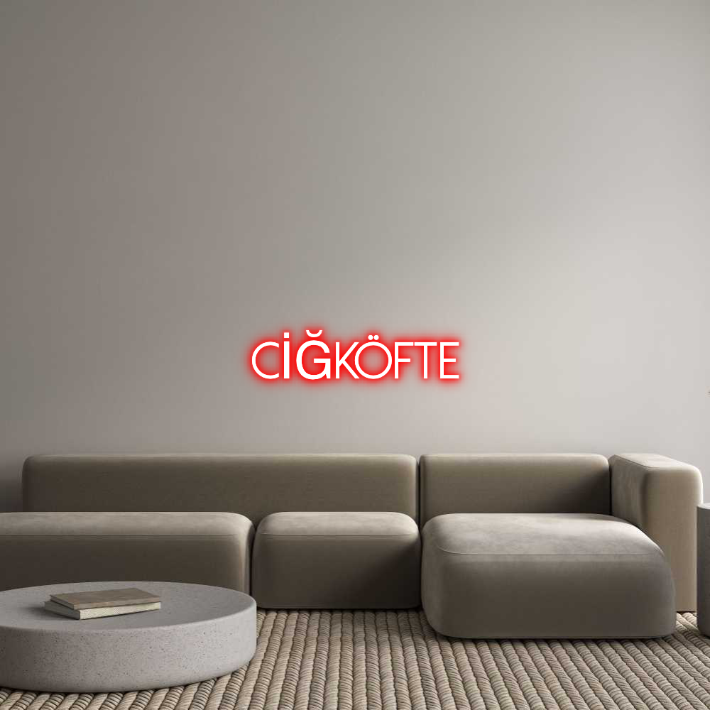 Konfigurator - Neon LED Clip - Personalisierter Indoor Schriftzug CİĞKÖFTE