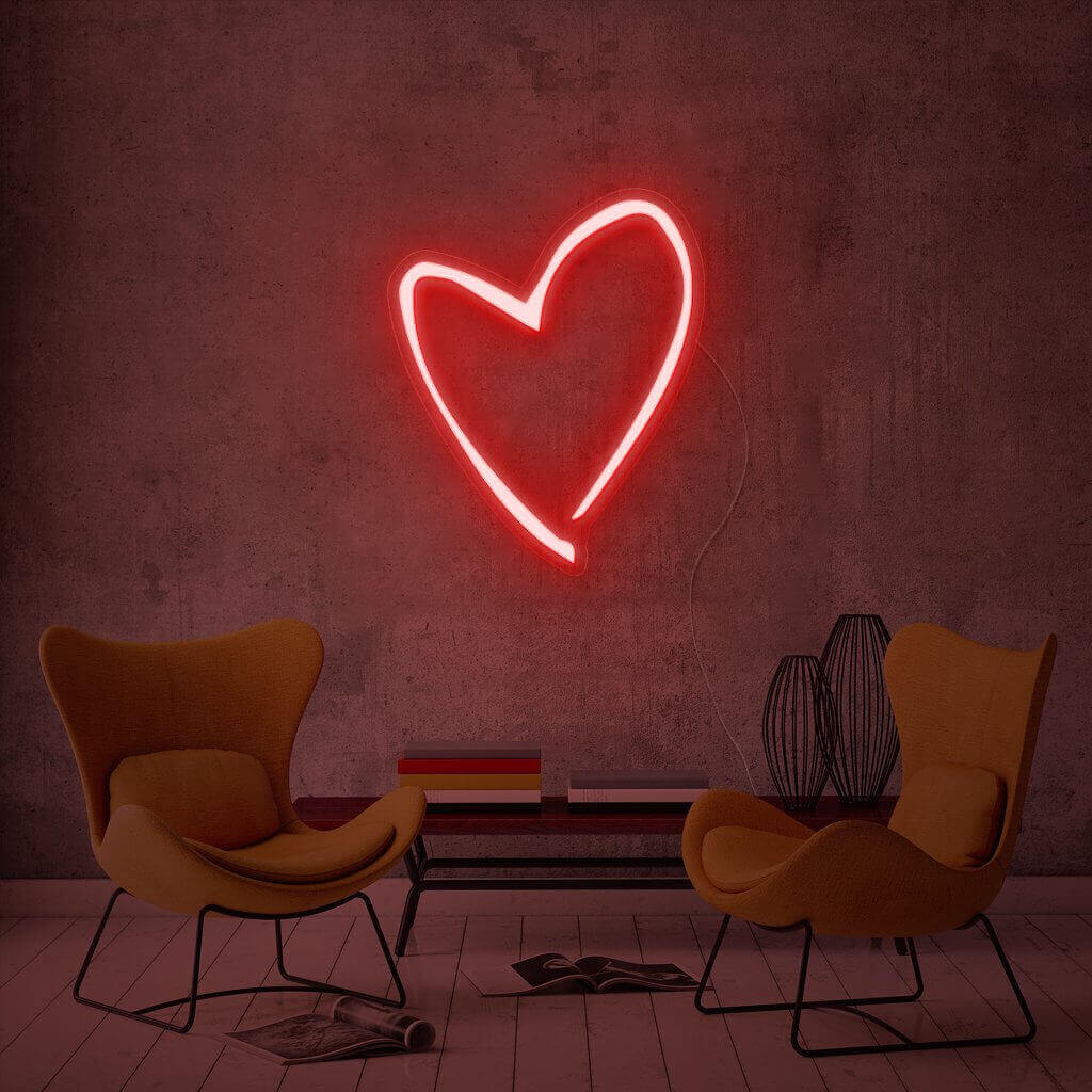 Heart II - Symbol - LED Schilder für Dein Schlafzimmer - NEONMONKI