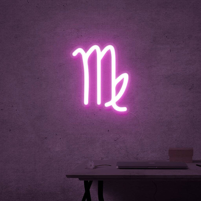 NEONMONKI - Zodiac Sign Virgo - Symbol - Neon LED Sign for your bedroom