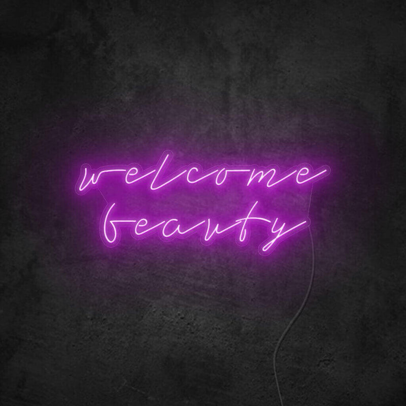 welcome beauty - LED Schriftzug - Neon LED Lampe